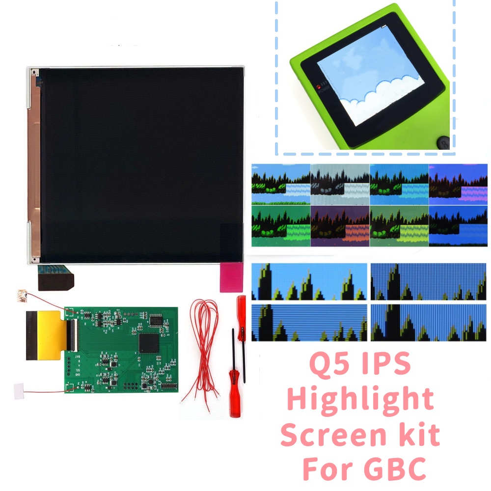 Lcd Screen Arcade - HISPEEDIDO pour GBC 3.1' Q5 Écran