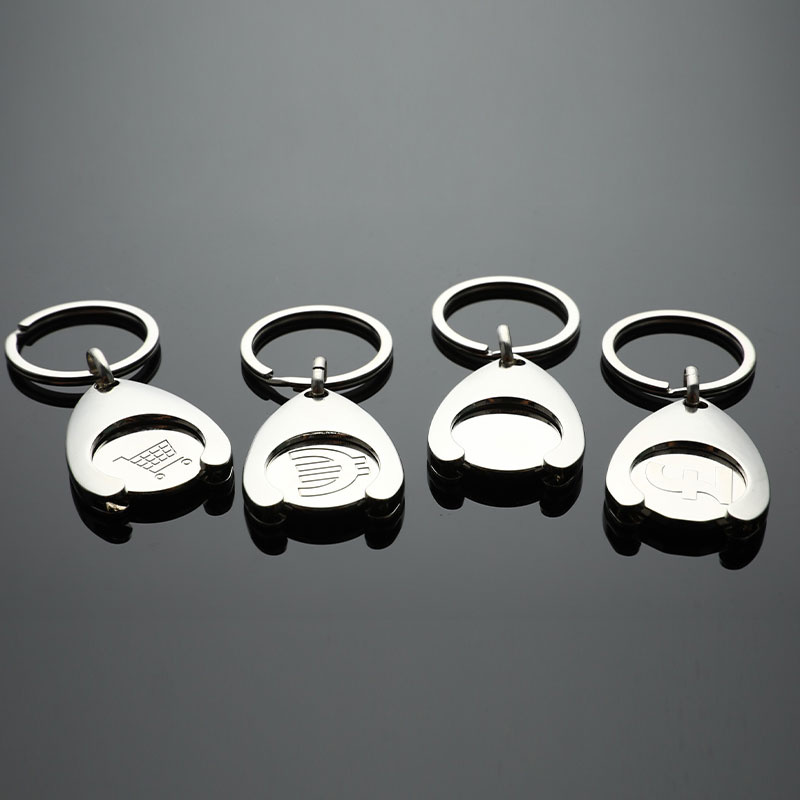 Token Coin Mechanism - Porte-clés universel en alliage recyclé, chariot