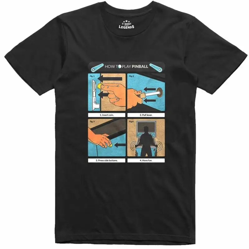T-shirt rétro pour hommes, con - Pinball Machine avis et prix